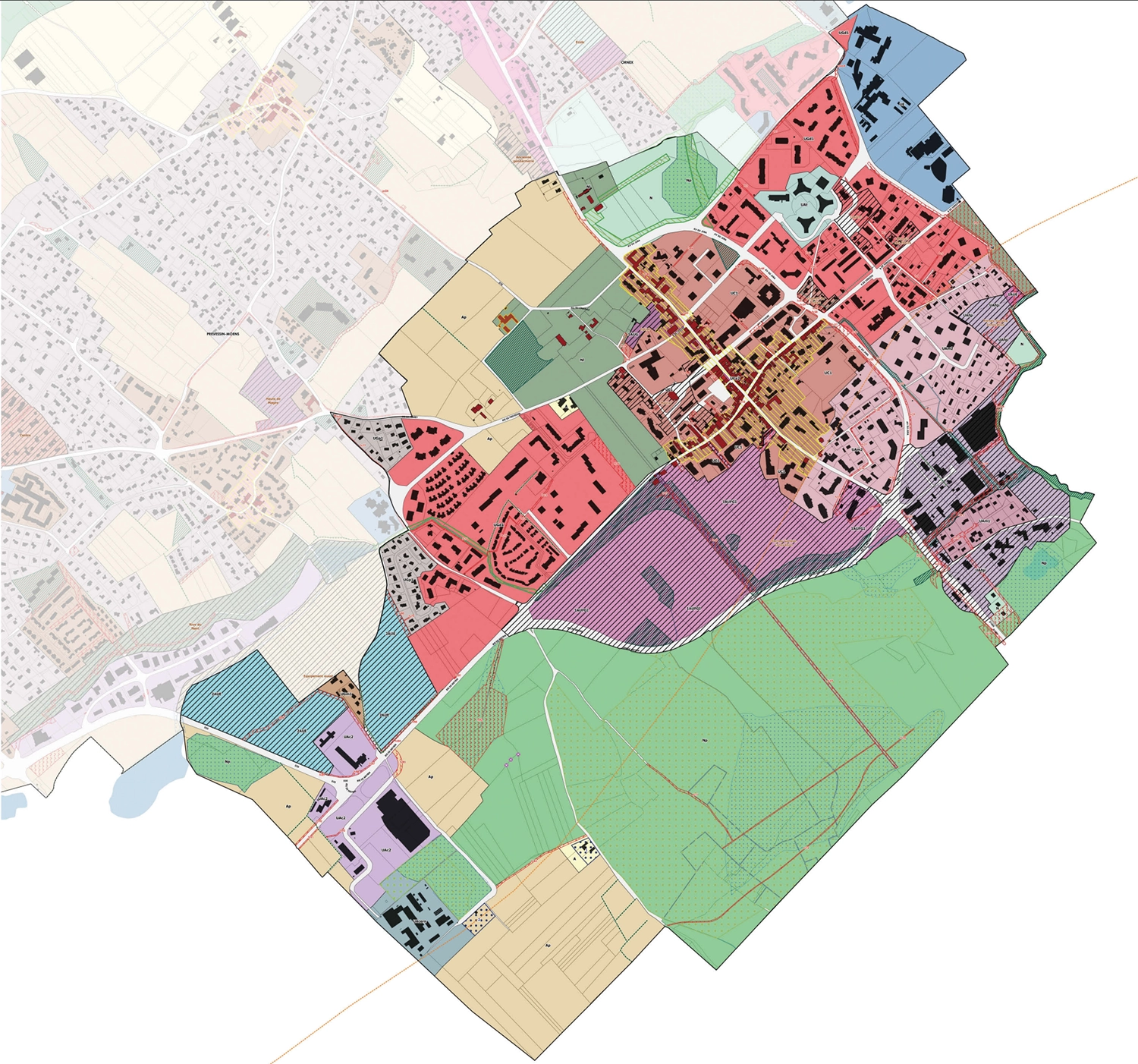 Plan de zonage PLUIH Ferney-Voltaire